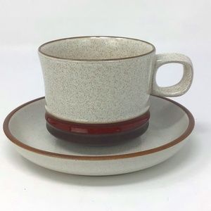 Denby Potters Wheel (retired) Tea Cup & Saucer x2 - Each Set $15